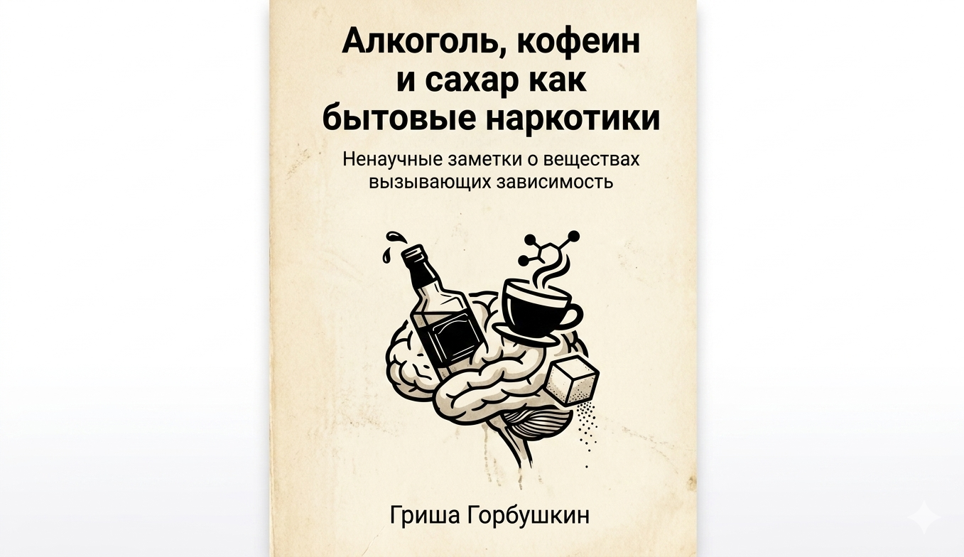 Обложка книги «Алкоголь, кофеин и сахар как бытовые наркотики»